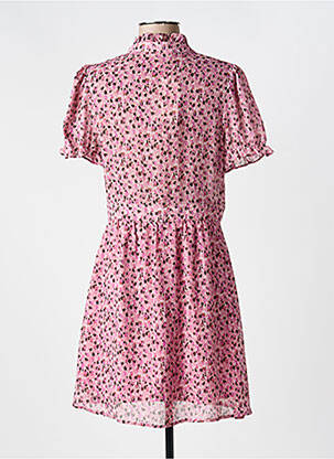 Rochie midi țesătură crep mâneci scurte roz LOVIE & CO femeie