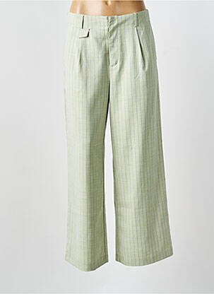 Pantalon chino țesătură poplin mărime normală verde THE KORNER femeie