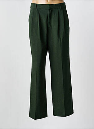 Pantalon chino închidere cu fermoar sub clapetă cu nasturi mărime normală verde THE KORNER femeie