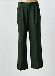 Pantalon chino închidere cu fermoar sub clapetă cu nasturi mărime normală verde THE KORNER femme