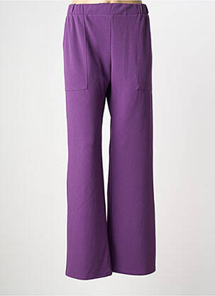 Pantalon drept talie elastică violet SPG WOMAN femeie