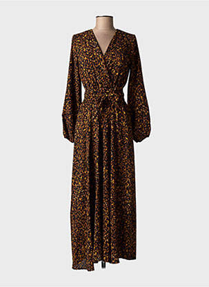 Rochie lungă mâneci lungi mâneci lungi negru DONA LISA femeie