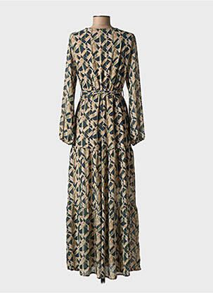 Rochie lungă mâneci lungi mâneci lungi verde DONA LISA femeie