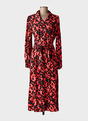 Rochie lungă mâneci lungi mâneci lungi portocalie B.YOUNG femeie