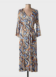 Rochie midi mâneci lungi mâneci lungi bej LOLA ESPELETA femme