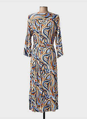 Rochie midi mâneci lungi mâneci lungi bej LOLA ESPELETA femeie