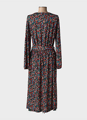 Rochie midi imprimeu fantezie mâneci lungi negru DIANE LAURY femeie