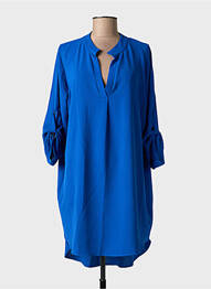Rochie scurtă mâneci 3/4 mâneci 3/4 albastru DONA LISA femme