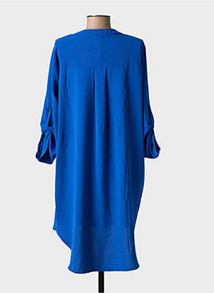 Rochie scurtă mâneci 3/4 mâneci 3/4 albastru DONA LISA femeie