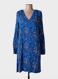 Rochie scurtă mâneci lungi mâneci lungi albastru LOLA ESPELETA femme