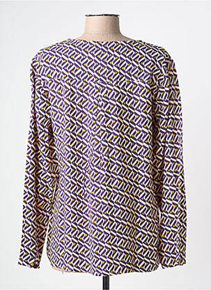Bluză țesătură poplin mâneci lungi violet AGATHE & LOUISE femeie