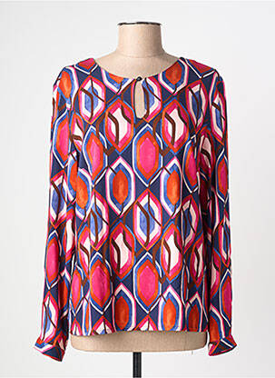 Bluză țesătură poplin mâneci lungi roz GEVANA femme