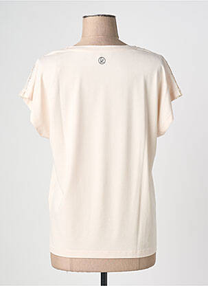 Tricou guler în v mâneci scurte bej CONCEPT K femeie