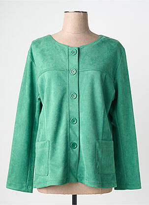 Jachete casual guler rotund verde VETISTYLE femeie