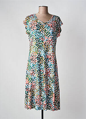 Rochie midi mâneci scurte mâneci scurte verde TELMAIL femeie