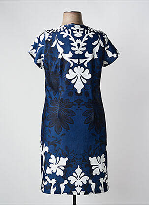 Rochie midi imprimeu floral mâneci scurte albastru GREGORY PAT femeie