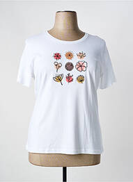 Tricou serigrafie mâneci scurte alb GEVANA femme