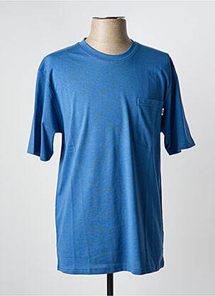 Tricou croială cambrată mâneci scurte albastru EASYLINE bărbat