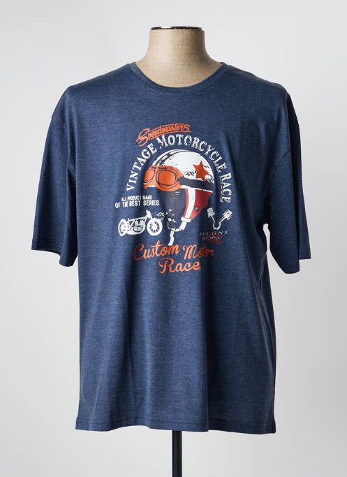 Tricou albastru EASY LINE bărbat