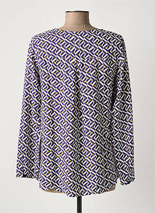 Bluză țesătură poplin mâneci lungi violet AGATHE & LOUISE femeie
