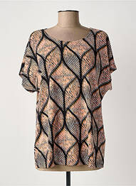 Tricou imprimeu fantezie mâneci scurte portocaliu CISO femme