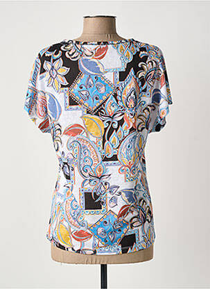 Tricou imprimeu fantezie mâneci scurte alb CONCEPT K femeie