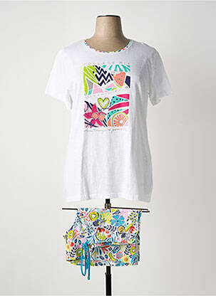 Pijamale scurte alb MASSANA femeie