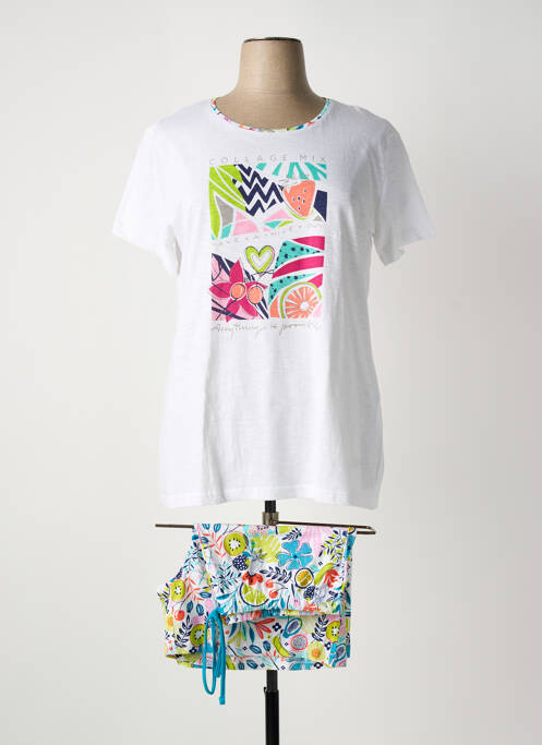 Pijamale scurte alb MASSANA femeie