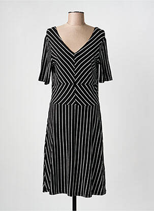 Rochie midi mâneci scurte mâneci scurte negru GEISHA femeie