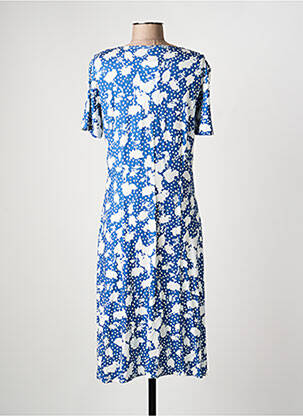 Rochie midi imprimeu floral mâneci scurte albastru GRIFFON femeie