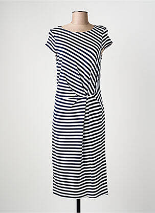 Rochie midi mâneci scurte mâneci scurte albastru HAJO femeie