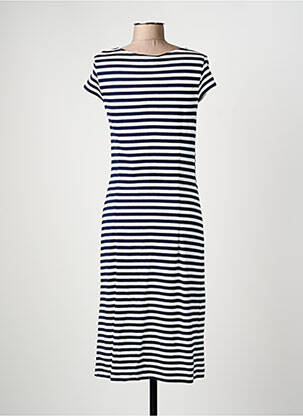 Rochie midi mâneci scurte mâneci scurte albastru HAJO femeie