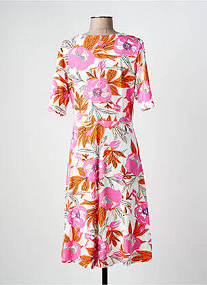 Rochie midi imprimeu floral mâneci scurte roz ZILCH femeie