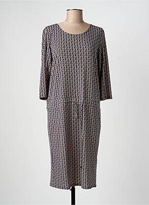 Rochie midi mâneci 3/4 mâneci 3/4 albastru GEVANA femeie