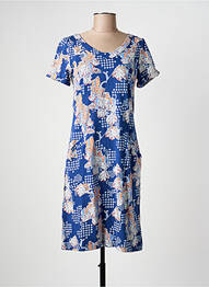 Rochie midi imprimeu fantezie mâneci scurte albastru WHITE STUFF femeie