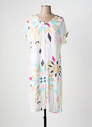 Rochie midi croială fluidă mâneci lungi alb WHITE STUFF femeie