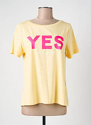 Tricou serigrafie mâneci scurte galben STREET ONE femeie