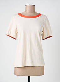Tricou croială cambrată mâneci scurte bej WNT COLLECTION femme