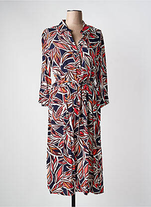 Rochie midi imprimeu fantezie mâneci lungi albastru BETTY BARCLAY femeie
