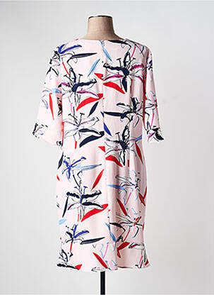 Rochie midi imprimeu floral mâneci scurte roz ROBE LEGERE BY VERA MONT femme