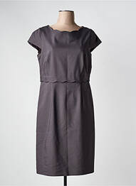 Rochie midi închidere cu fermoar la spate mâneci scurte gri COMMA, femme