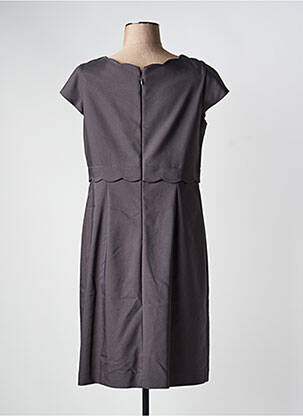Rochie midi mâneci scurte mâneci scurte gri COMMA, femeie