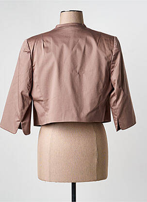Bolero efect material satinat maro COMMA, femeie