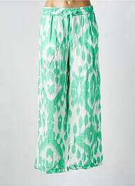 Pantalon larg țesătură crep mărime normală verde STREET ONE femeie