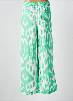 Pantalon larg țesătură crep mărime normală verde STREET ONE femme
