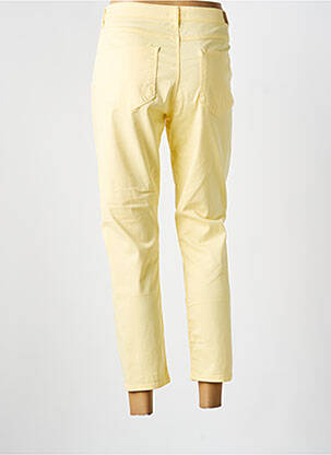 Pantalon slim țesătură poplin mărime normală galben KANOPE femeie