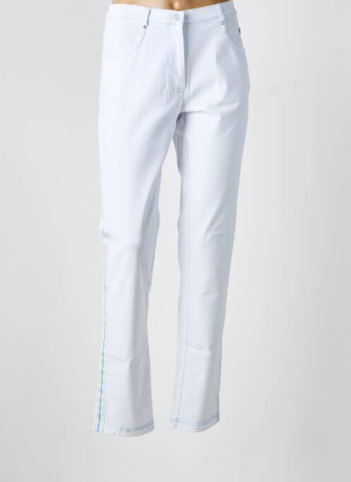 Blugi cu croială slim albastru JOY OF LIFE femeie