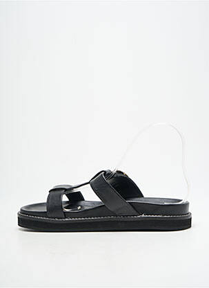 Mulete/saboți țesătură satinată toc plat până la 3 cm negru BOBBIES femeie