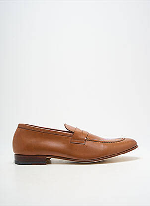 Mocasini țesătură satinată toc mic maro ATELIER TH VOISIN SENLIS bărbat