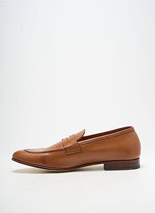 Mocasini țesătură satinată toc mic maro ATELIER TH VOISIN SENLIS bărbat